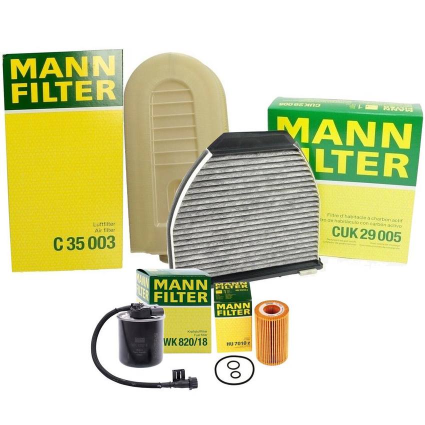 Mercedes Air / Cabin Air / Fuel / Engine Oil Filter Kit 6511800109 - MANN-FILTER 3725250KIT